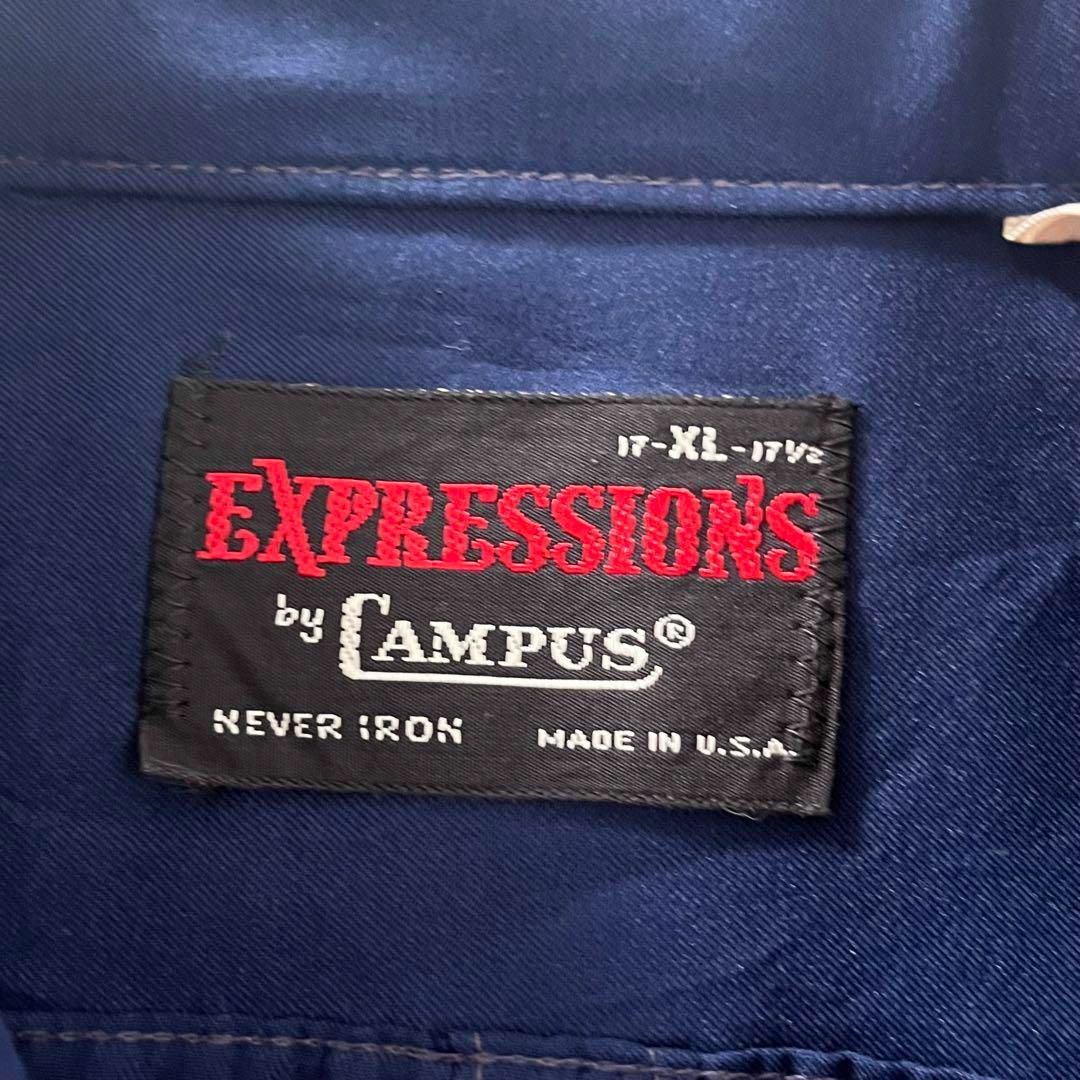 VINTAGE(ヴィンテージ)の美品 70s campus キャンパス ヴィンテージ 半袖シャツ ポリシャツ メンズのトップス(Tシャツ/カットソー(半袖/袖なし))の商品写真