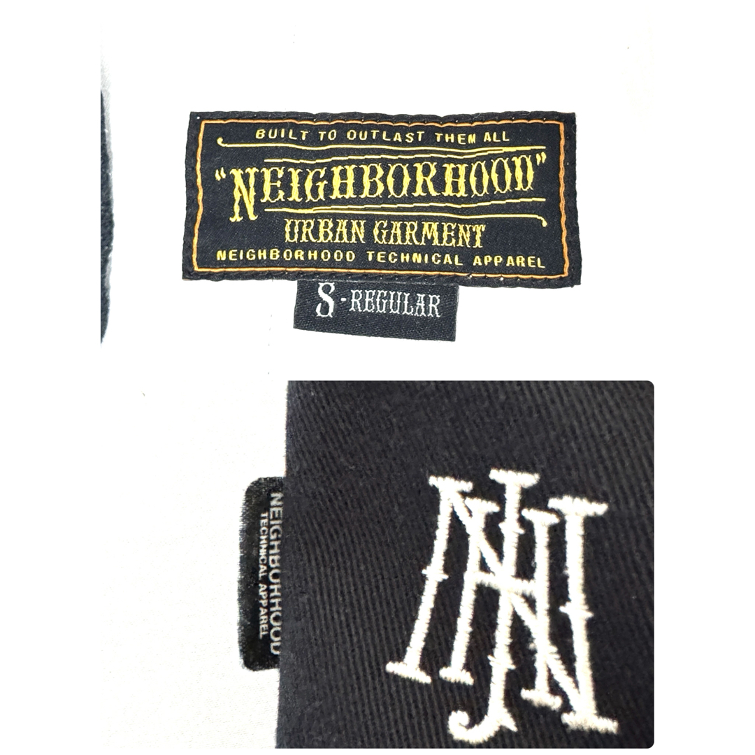 NEIGHBORHOOD(ネイバーフッド)のネイバーフッド 刺繍ロゴ 黒パンツ S 日本製 定番シルエット人気モデル メンズのパンツ(その他)の商品写真