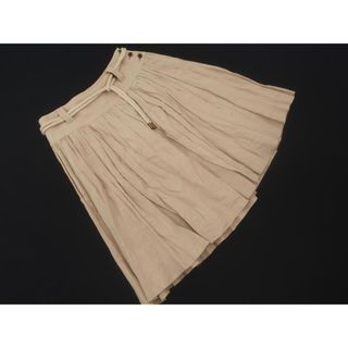 エポカ(EPOCA)のEPOCA エポカ リボン付き ギャザー スカート size42/ベージュ ■◇ レディース(ひざ丈スカート)