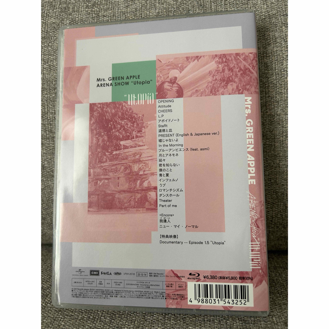 Mrs. GREEN APPLE  Utopia ユートピア ミセス ブルーレイ エンタメ/ホビーのDVD/ブルーレイ(ミュージック)の商品写真