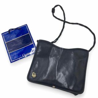 クリスチャンディオール(Christian Dior)のクリスチャンディオール ヴィンテージ レザーショルダーバッグ ブラック(ショルダーバッグ)