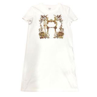 エルメス(HERMES)の　エルメス HERMES Della Cavalleria カットワンピース 4E4530DA ホワイト コットン コットン レディース ワンピース(その他)