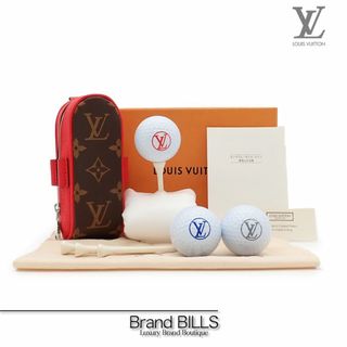 ルイヴィトン(LOUIS VUITTON)の未使用品 ルイ ヴィトン セット ゴルフ・アンドリュース ゴルフボールケース ゴルフ用品 モノグラム レッド ゴルフボール ティー付き GI0297(その他)