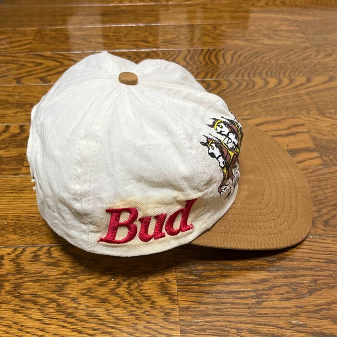 90s USA製 Budweiser バドワイザー キャップ 刺繍ロゴ 企業 メンズの帽子(キャップ)の商品写真