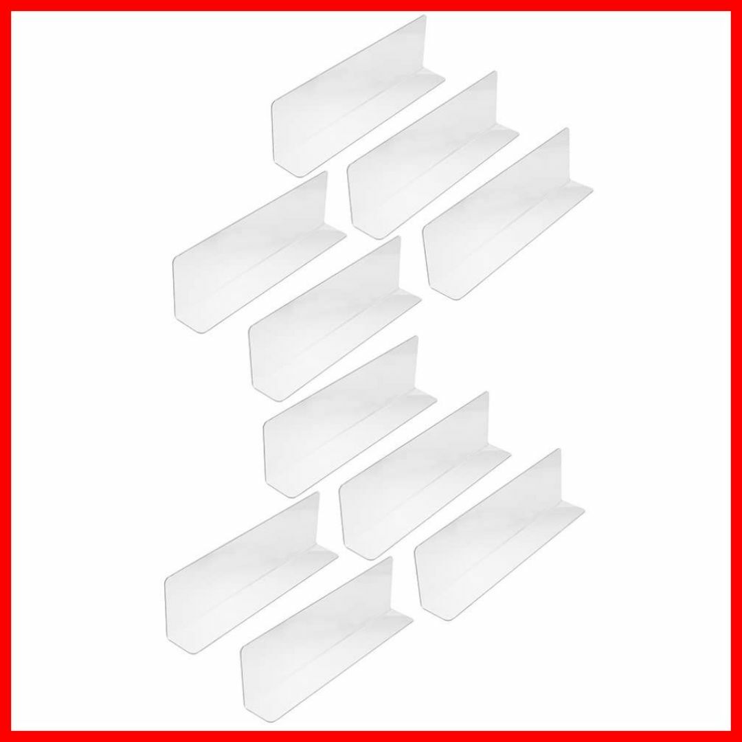 STOBAZA 仕切り I字 棚仕切り板 商品仕切り板 20個 12cm 透明商 インテリア/住まい/日用品の収納家具(棚/ラック/タンス)の商品写真