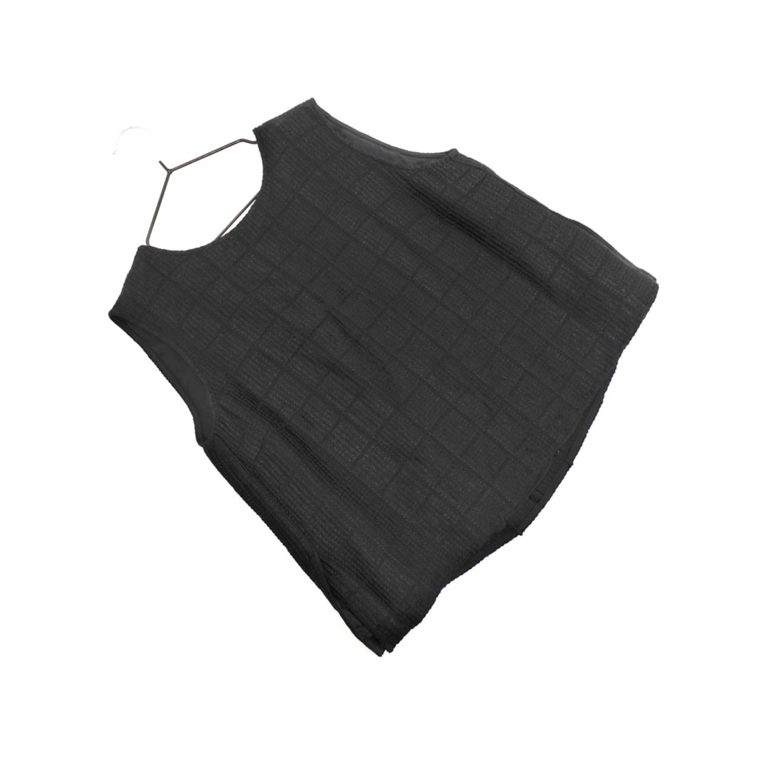 EPOCA(エポカ)のEPOCA エポカ チェック ノースリーブ ブラウス シャツ size40/黒 ■◆ レディース レディースのトップス(シャツ/ブラウス(半袖/袖なし))の商品写真