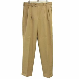 エムユースポーツ(M・Uスポーツ)の美品☆MU SPORTS ミエコウエサコ ロングパンツ トラウザーパンツ ゴルフに 2タック ベージュ 秋物 大きめサイズ ボトムス メンズ(ウエア)