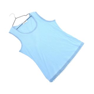 ポールスチュアート(Paul Stuart)のPAUL STUART ポールスチュアート レース リブ タンクトップ size12/水色 ■◆ レディース(タンクトップ)
