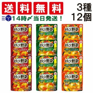 メイジ(明治)の【 送料無料 あす楽 】 明治 まるごと野菜 スープ 3種類 各4袋 合計12袋 食べ比べ 詰め合わせ アソート セット(その他)