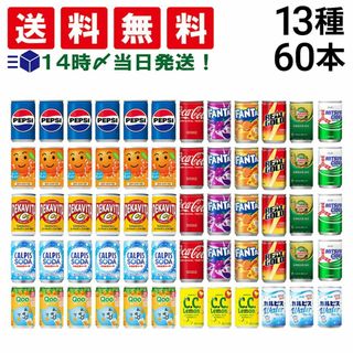 【 送料無料 あす楽 】 2ケース セット 炭酸飲料 缶ジュース ミニ缶 160ml 13種 合計60本 飲み比べ 詰め合わせ アソート まとめ買い 飲みくらべ 仕送り 差し入れ つめあわせ 炭酸ジュース(ソフトドリンク)