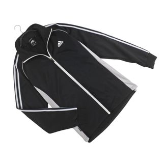 アディダス(adidas)のadidas アディダス ロゴ トラック ジャケット sizeL/黒 ■◇ メンズ(その他)