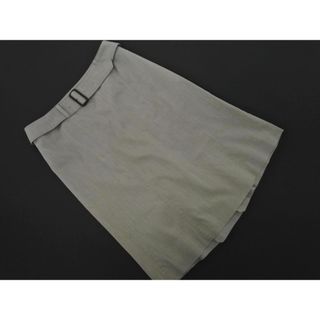 BURBERRY バーバリー ベルト付き Aライン 台形 スカート size40/グレー ■◇ レディース