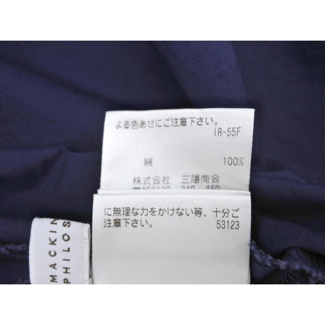 MACKINTOSH PHILOSOPHY(マッキントッシュフィロソフィー)のMACKINTOSH PHILOSOPHY マッキントッシュフィロソフィー 肩リボン ノースリーブ ブラウス シャツ size38/濃紺 ■◆ レディース レディースのトップス(シャツ/ブラウス(半袖/袖なし))の商品写真