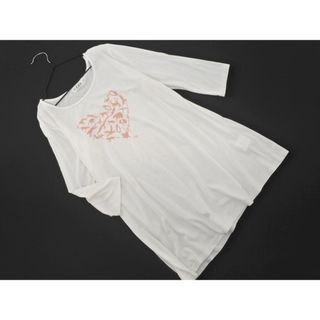 EVEX by KRIZIA エヴェックスバイクリツィア プリント カットソー size42/白 ■◇ レディース(カットソー(長袖/七分))