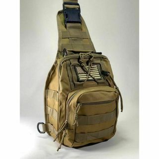 【カーキ】2way ボディバッグ　タクティカル　ミリタリー 　アウトドア　登山
