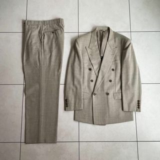 クリスチャンディオール(Christian Dior)の美品【Christian Dior】シルク混 ダブル ブレステッド セットアップ(セットアップ)