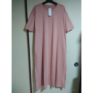 ユニクロ(UNIQLO)の3XL/新品/ユニクロ/エアリズムコットン ワンピース 半袖 4L(ロングワンピース/マキシワンピース)
