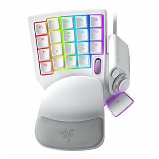 Razer Tartarus Pro Mercury White 左手キーパッド 20個のアナログ動作スイッチ ホイール付 8方向サムパッド 32キーすべてをカスタマイズ可能 【日本正規代理店保証品】