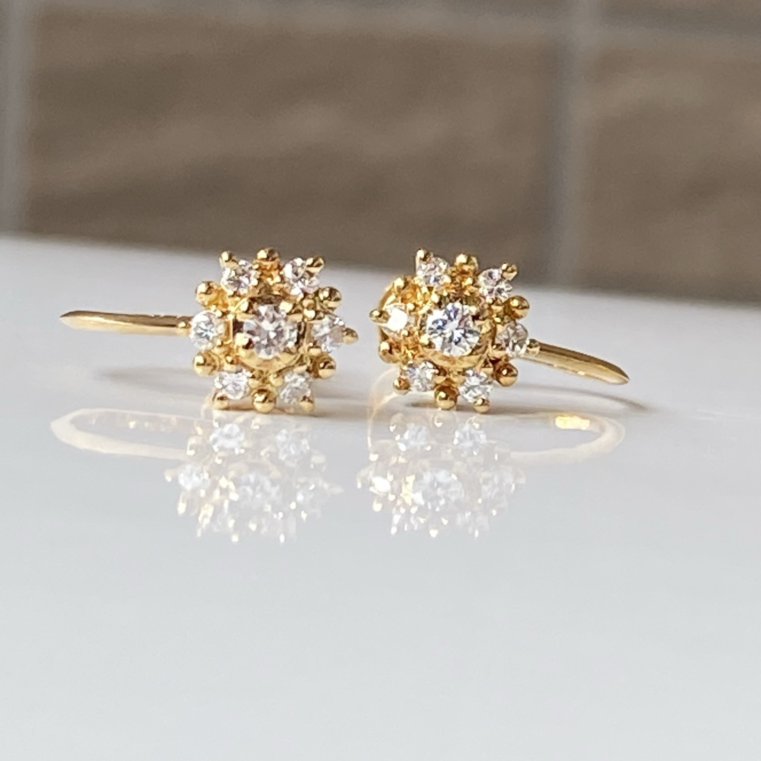 k18 ダイヤモンド　イヤリング レディースのアクセサリー(イヤリング)の商品写真