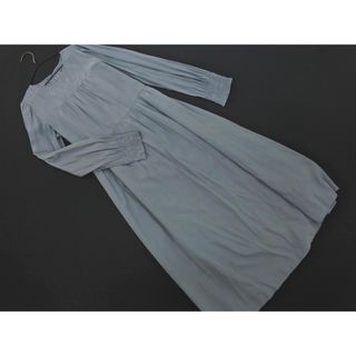 BLUE LABEL CRESTBRIDGE ブルーレーベル クレストブリッジ ロング ワンピース size36/グレー ■◇ レディース(ロングワンピース/マキシワンピース)