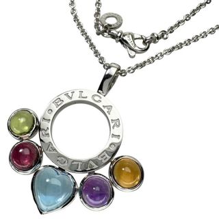 ブルガリ(BVLGARI)のブルガリ ネックレス アレグラ K18WG マルチカラーストーン(ネックレス)