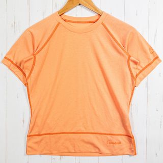 【Women's S オレンジ系】 Cloudveil ( クラウドベイル ) ショートスリーブティー ポリエステル ウェア トップス インナー シャツ ショートスリーブTシャツ クルーネック 化繊 z0005229
