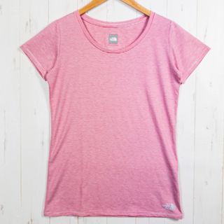 【Women's L レッド系】 The North Face ( ザ・ノースフェイス ) ショート スリーブ テンセル ストレッチ クルー S/S Tencel Stretch Crew ポリエステル ウェア ト