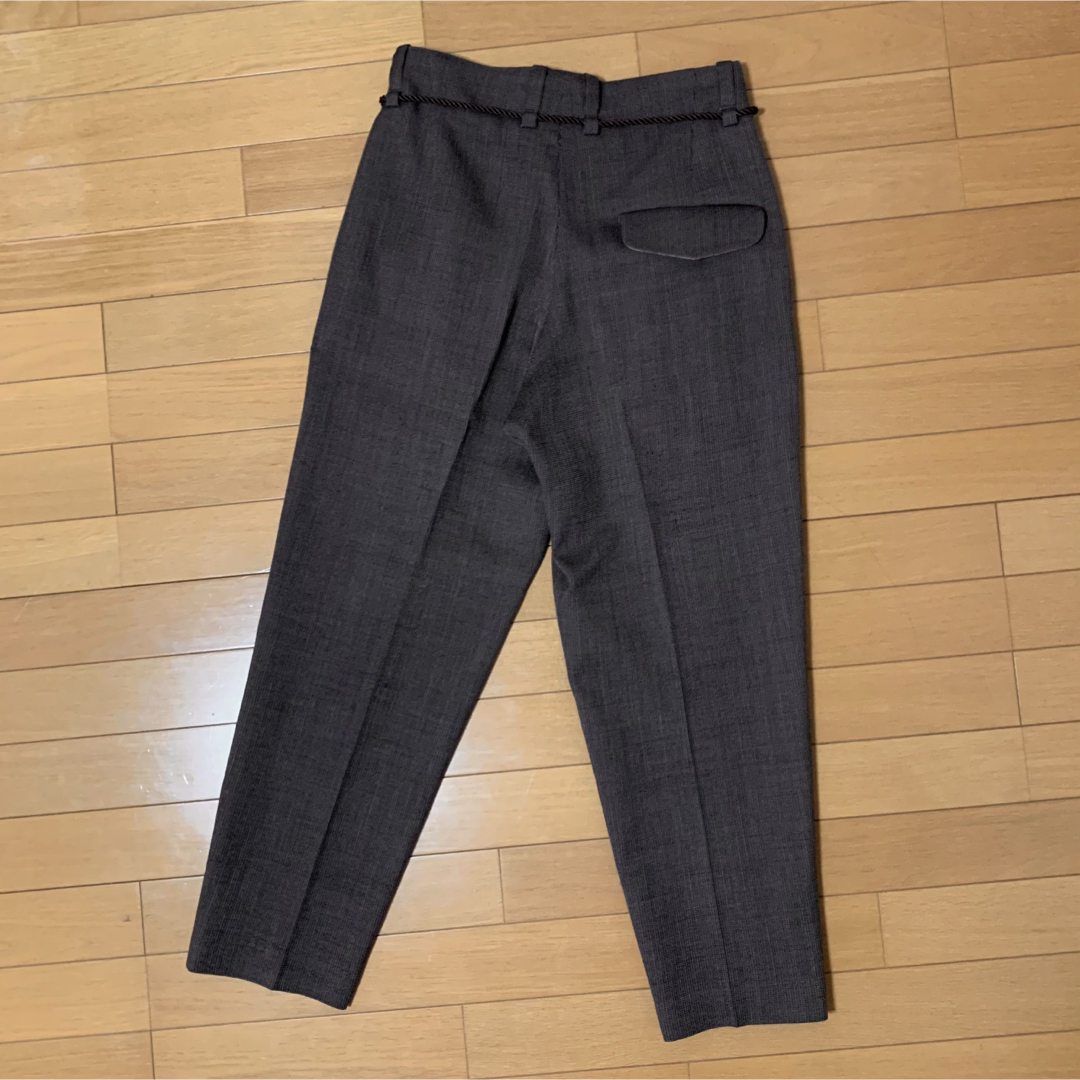 ETHOSENS(エトセンス)のETHOSENS エトセンス ドローコード パンツ スラックス ブラウン ウール メンズのパンツ(スラックス)の商品写真