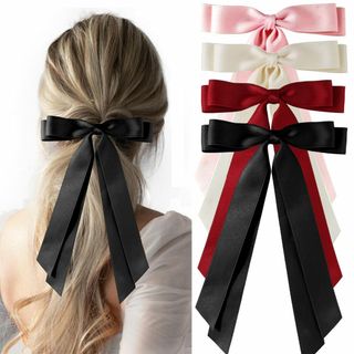 4色 リボン バレッタ ヘアクリップ BetterJonny ヘアアクセサリー 