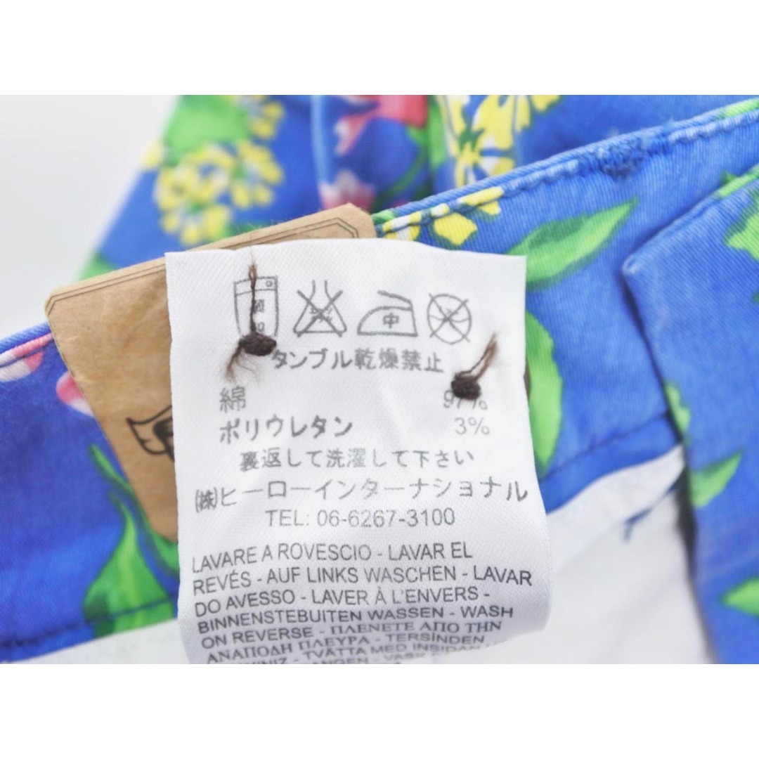 FRANKLIN&MARSHALL(フランクリンアンドマーシャル)の新品 FRANKLIN & MARSHALL フランクリン＆マーシャル SKINNY FIT 花柄 パンツ size24/青 ■◆ レディース レディースのパンツ(その他)の商品写真