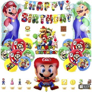 スーパーマリオ お誕生日 ガーランドセット バルーン 風船 飾り お祝い
