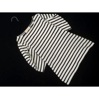 ビームス(BEAMS)のB:MING BEAMS ビームス ボーダー ボリュームスリーブ カットソー 白ｘ黒 ■◆ レディース(カットソー(長袖/七分))