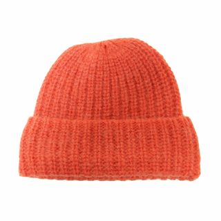 THE SHINZONE ザシンゾーン ニットキャップ オレンジ サイズ:F0 / 23秋冬 シャギー ニット キャップ / SHAGGY KNIT CAP / 帽子 リブ モヘヤ ウール アルパカ / 日本製【レディース】【中古】(ニット帽/ビーニー)