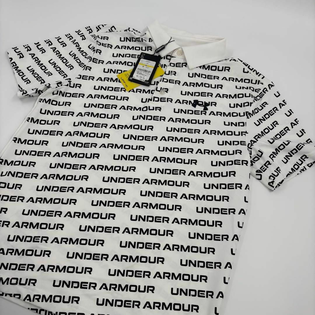 UNDER ARMOUR(アンダーアーマー)の新品未使用✨アンダーアーマー　ゴルフ　ポロシャツ　Mサイズ　白 スポーツ/アウトドアのゴルフ(ウエア)の商品写真