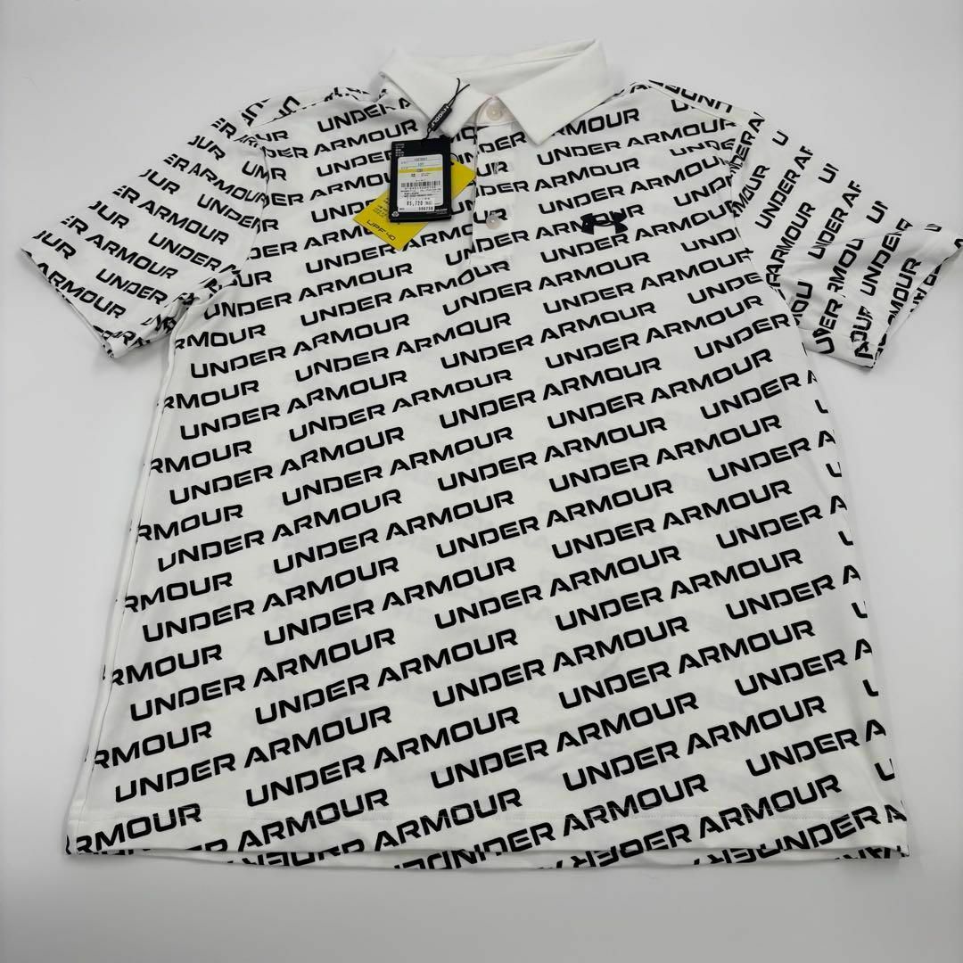 UNDER ARMOUR(アンダーアーマー)の新品未使用✨アンダーアーマー　ゴルフ　ポロシャツ　Mサイズ　白 スポーツ/アウトドアのゴルフ(ウエア)の商品写真