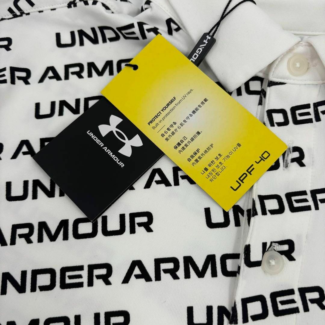 UNDER ARMOUR(アンダーアーマー)の新品未使用✨アンダーアーマー　ゴルフ　ポロシャツ　Mサイズ　白 スポーツ/アウトドアのゴルフ(ウエア)の商品写真