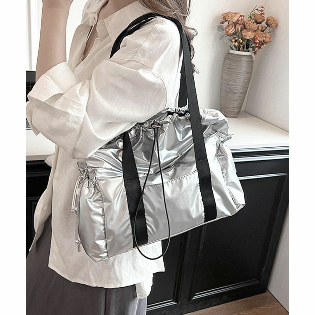 ■新品 トートバッグ 大容量かばん 軽量 韓国風 カジュアル 手提げ鞄 ドロスト レディースのバッグ(トートバッグ)の商品写真