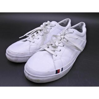 トミーヒルフィガー(TOMMY HILFIGER)のTOMMY HILFIGER トミーヒルフィガー レザー ローカット スニーカー size27.5/白 ■■ メンズ(スニーカー)