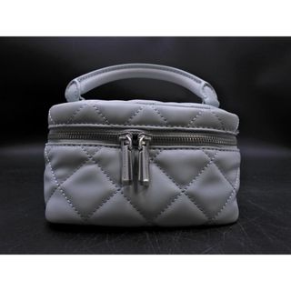 CHARLES & KEITH チャールズ＆キース キルティング ミニ チェーン フェイクレザー ショルダー バッグ ブルーグレー ■■ レディース(ショルダーバッグ)