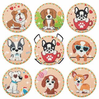 【在庫セール】Sitengle ダイヤモンドアート コースター キット8個入 ビ(その他)