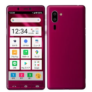 シャープ(SHARP)のA001SH シンプルスマホ5 ワインレッド SIMフリー 本体 ソフトバンク スマホ シャープ  【送料無料】 a001shrd7mtm(スマートフォン本体)