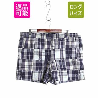 90s ポロスポーツ ラルフローレン パッチワーク ショートパンツ メンズ L オールド ポロ チェック ショーツ 海パン 短パン 水陸両用 スイム