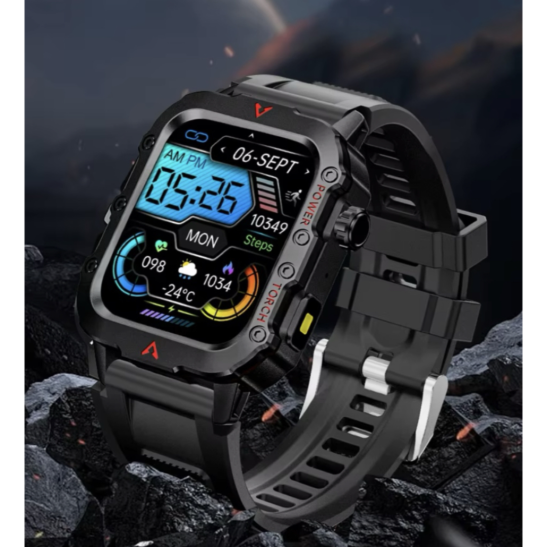 【新品未使用】大画面スマートウォッチ LAXASFIT Q11 BK メンズの時計(腕時計(デジタル))の商品写真