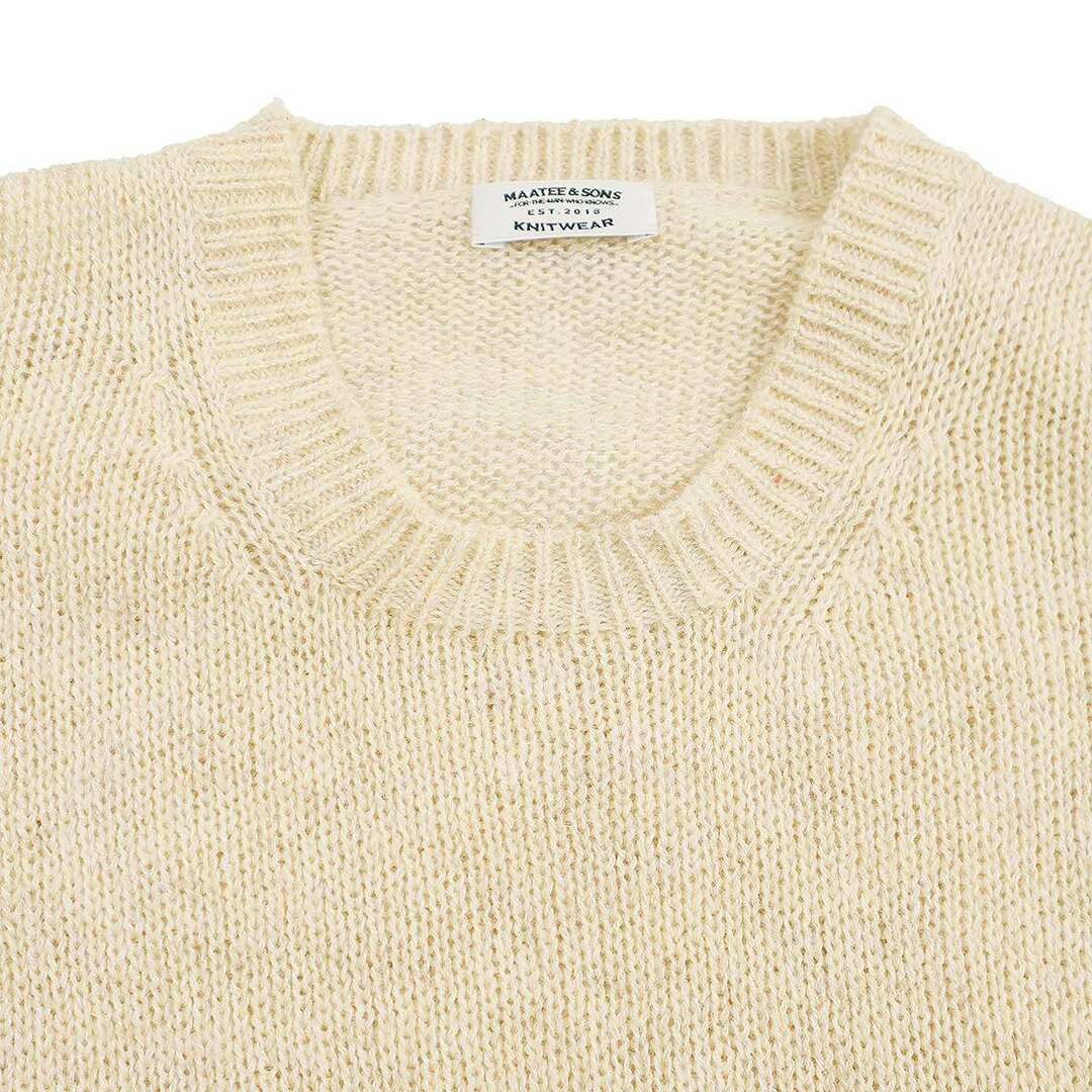 MAATEE＆SONS マーティーアンドサンズ 24AW SHET和紙 P/O SWEATER ニットセーター MT4303-0105 ベージュ 2 メンズのトップス(ベスト)の商品写真