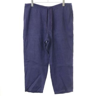 COMOLI コモリ 21SS リネンWクロス ドローストリングパンツ T01-03019 パープル系 1