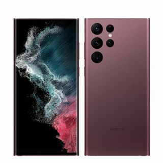 サムスン(SAMSUNG)のSCG14 Galaxy S22 Ultra バーガンディ SIMフリー 本体 au スマホ ギャラクシー  【送料無料】 scg14rd7mtm(スマートフォン本体)