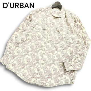 D'URBAN ダーバン 通年★ ゆったり 総柄 長袖 ワーク シャツ Sz.M メンズ(シャツ)