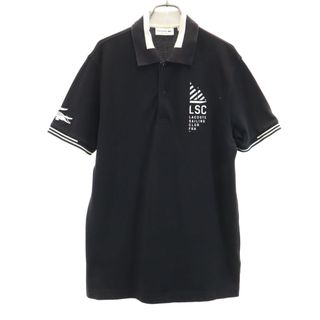 ラコステ(LACOSTE)の古着 LACOSTE ラコステ 半袖 レギュラーフィット ポロシャツ 4 ブラック メンズ(ポロシャツ)