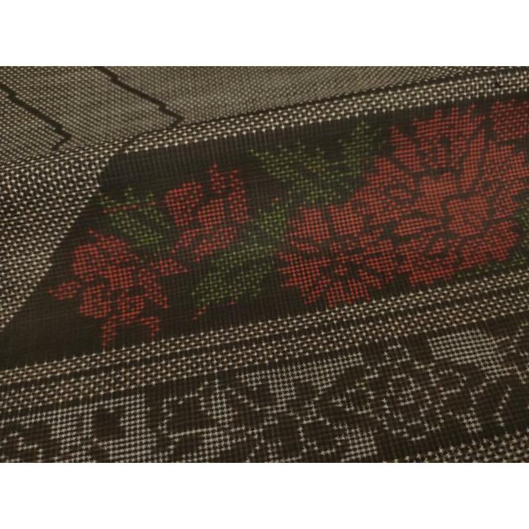 平和屋着物●本場大島紬　一元絣　横段花文　正絹　逸品　AAAY1864ck レディースの水着/浴衣(着物)の商品写真