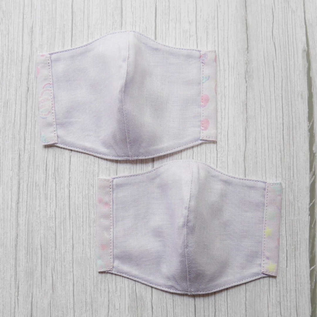 ゆめかわ♡ハンドメイドマスク Mサイズ 2枚セット ハンドメイドのキッズ/ベビー(外出用品)の商品写真